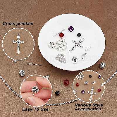 Наборы для самостоятельного изготовления ожерелий из католических четок DIY-AR0002-65-1