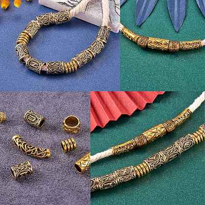 Wholesale DICOSMETIC 24Pcs 3 Styles 2 Colors Stainless Steel Column Loose Beads  Spacers Large Hole Beads Tube Spacers Loose Charm Beads for Bracelet  Necklace Jewelry Making 