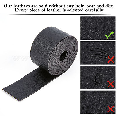 Shop GORGECRAFT Black Leather Strap 2m x 37.5mm Double-Sided Lychee Pattern  Flat Leather Cord 1.8mm Thick Imitation Leather Strip for DIY Craft  Projects Pet Collars Belts Jewelry Making Wrapping Threads for Jewelry