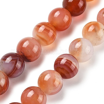 Природные многоцветные агат бисер пряди G-A261-B21-14mm-1