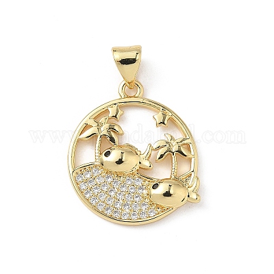 Латунные микро проложить кубического циркония подвески KK-S337-08G-F-1