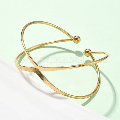 Браслеты-манжеты из нержавеющей стали 304 BJEW-L682-033G-1