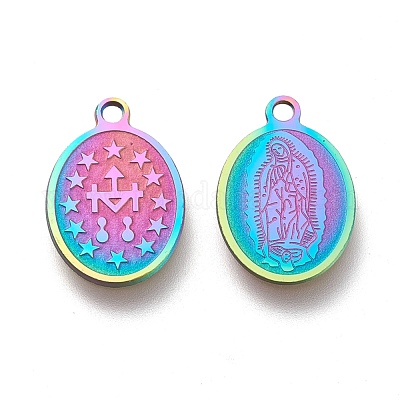 Ионное покрытие(ip) 304 нержавеющая сталь леди Гваделупская амулеты STAS-M228-Q01-M-1