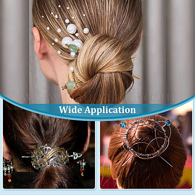 2шт латунные палочки для волос OHAR-PH00003-1