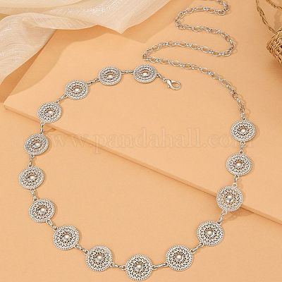 Полые плоские круглые литые цепочки для талии и живота для женщин FS-WGA642B-02-1