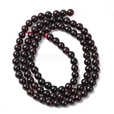 Гранат природный бисер нитей&nbsp;G-J376-37-4mm-1