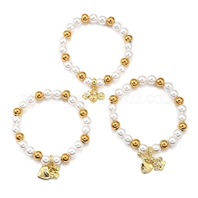 Латунь браслеты простирания BJEW-C098-06-1