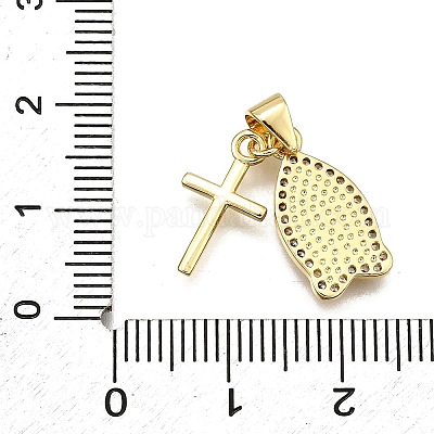 Стойки обшивки латунь микро проложить Циркон подвеску KK-D343-13G-1