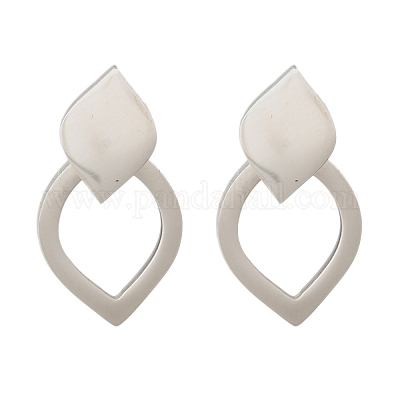 Серьги-гвоздики в форме капли из нержавеющей стали 304 EJEW-C118-01C-1