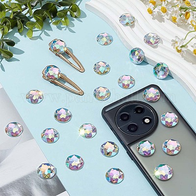 110 шт. кабошоны из смоляных стразов RESI-FG0001-04-1