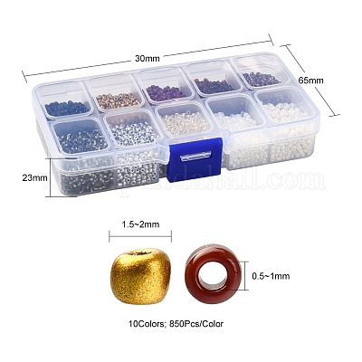 8500шт 10 стильные стеклянные бусины&nbsp;SEED-YW0001-80D-1