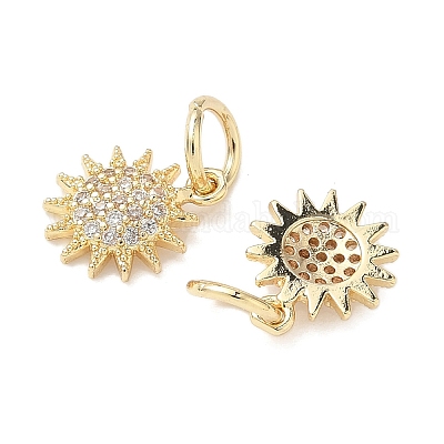 Латунные микро проложить кубического циркония подвески KK-D386-16G-02-1