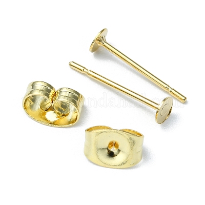 20 шт. фурнитура для сережек-гвоздиков из нержавеющей стали 304 STAS-YW0001-42G-1