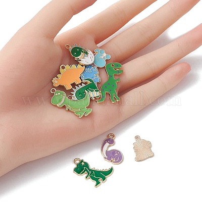 10шт 10 стиля подвески из сплава с эмалью ENAM-YW0003-25-1