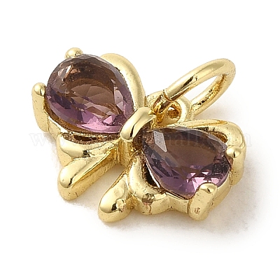 Латунные микро проложить кубического циркония подвески KK-R162-014B-G-1