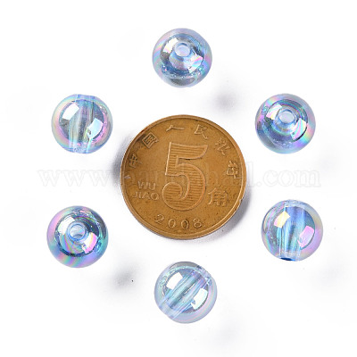 Прозрачные акриловые бусины MACR-S370-B10mm-749-1