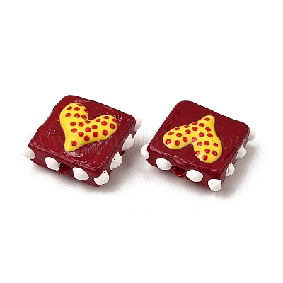 Эмалевые бусины ручной работы в технике лэмпворк LAMP-S079-09F-1