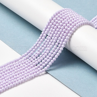 Нити бусины с имитацией жемчуга кубического циркония ZIRC-P109-03A-03-1