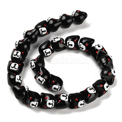 Выпечка окрашенные стеклянные бусины LAMP-I028-02-1