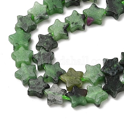 Натуральный рубин в цоизита бусин пряди G-H087-C02-01-1