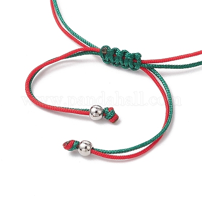 4 шт. браслеты с подвесками из сплава и эмали на рождественскую тематику BJEW-TA00652-1