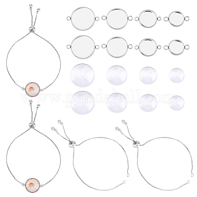 Наборы для изготовления браслетов из пустых купольных звеньев своими руками DIY-DC0002-48-1