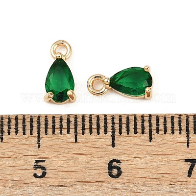 Латунные микро проложить кубического циркония подвески KK-K374-07G-01-1