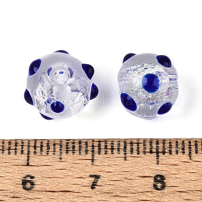 Нити из фольгированных бусин лэмпворк ручной работы FOIL-T008-02C-1