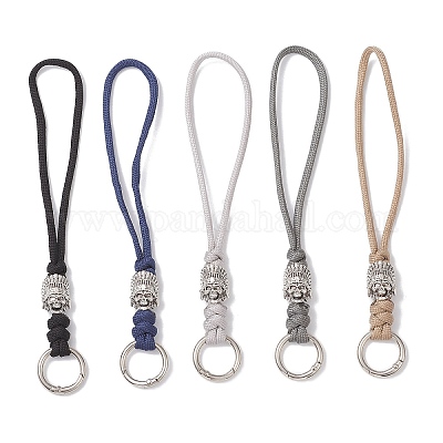 5 шт. подвесной декор в виде черепа из сплава 5 цветов с 7 внутренними сердечниками из полиэстера и спандекса HJEW-JM04320-1