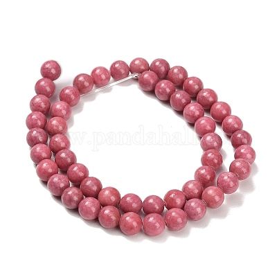 Природные родонит бисер нитей&nbsp;G-F820-K05-8mm-1