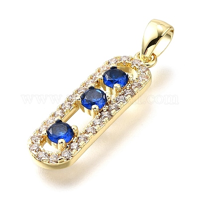 Латунные микро проложить кубического циркония подвески KK-V011-30G-B-1