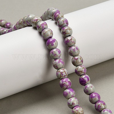 Синтетических нитей бирюзовые бусы TURQ-F019-03D-1