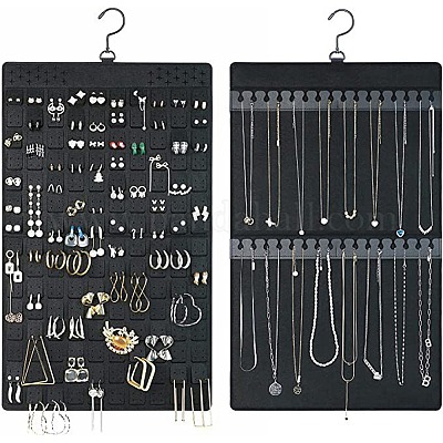 Фетровые двухсторонние подвесные украшения рулоны для сережек ожерелий браслетов PW-WG35DBD-01-1