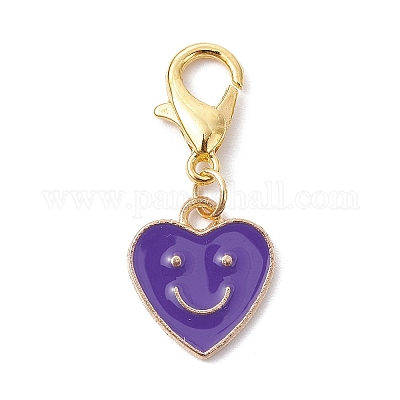 Подвески из сплава с эмалью ко Дню матери HJEW-JM01508-02-1