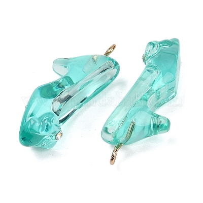 Подвески из прозрачной смолы со стразами RESI-Q021-01D-1