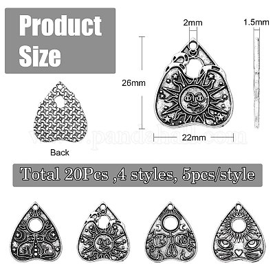 20шт 4 стиля подвески из сплава в тибетском стиле TIBEP-CJ0003-36-1