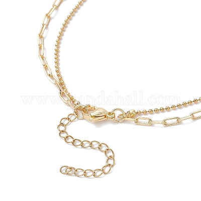 Ожерелья-крестики из латуни с прозрачным фианитом и прозрачным фианитом NJEW-JN05381-1