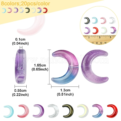 20 шт. градиентные цветные бусины ручной работы в технике лэмпворк LAMP-FS0001-18B-1