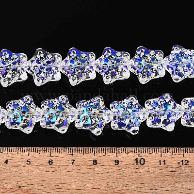 Гальванизируйте прозрачное стекло бисер нитей EGLA-N020-02-1