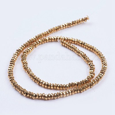 Гальванизировать немагнитных синтетический гематит бисер пряди G-I195-4mm-05-A-1