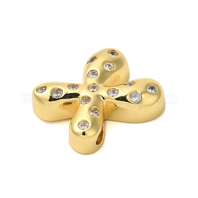 Покрытие стойки латунь микро паве прозрачные перданты из кубического циркония KK-C067-11G-X-1