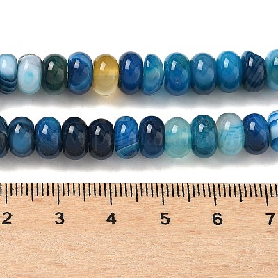 Натуральные полосатые агатовые бусы G-F790-I01-01I-1