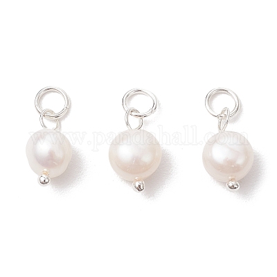 Подвески из натурального культивированного пресноводного жемчуга с двух сторон полированные PALLOY-JF04036-02-1