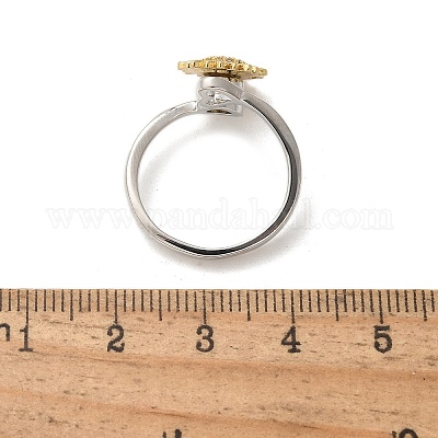 Вращающиеся открытые кольца для женщин RJEW-H245-02PG-1