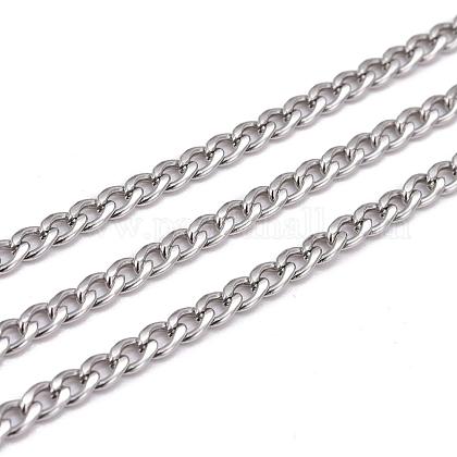 304 витые цепочки из нержавеющей стали для изготовления мужских ожерелий CHS-K001-86-1