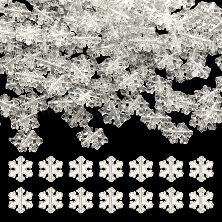 SUNNYCLUE 1 Box 500Pcs Snowflake Beads Bulk Silver Snowflake Beads Christmas Xmas Fall Silver Snowflakes Mini Acrylic Holiday Clear Beads for Jewelry Making Beads DIY Necklace Earring Adults MACR-SC0002-14-1