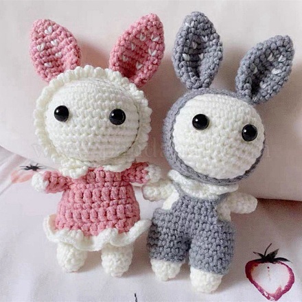 Набор для вязания крючком куклы-кролика своими руками DIY-I053-06-1