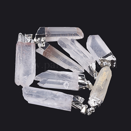 Pendentifs pointus en cristal de quartz naturel X-G-S299-42-1