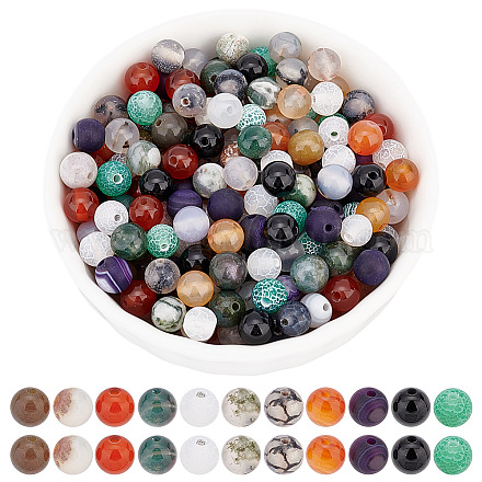 Arricraft 220 pièces 11 styles perles de pierres précieuses naturelles G-AR0004-95-1