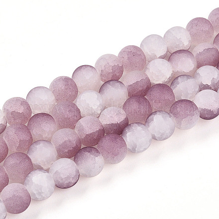 Стеклянные бусины кракле X1-GLAA-N009-10mm-05-1